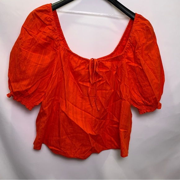 Sanctuary Women's Remember Me Gingham Puff Sleeve Top Red XXS - Picture 2 of 9